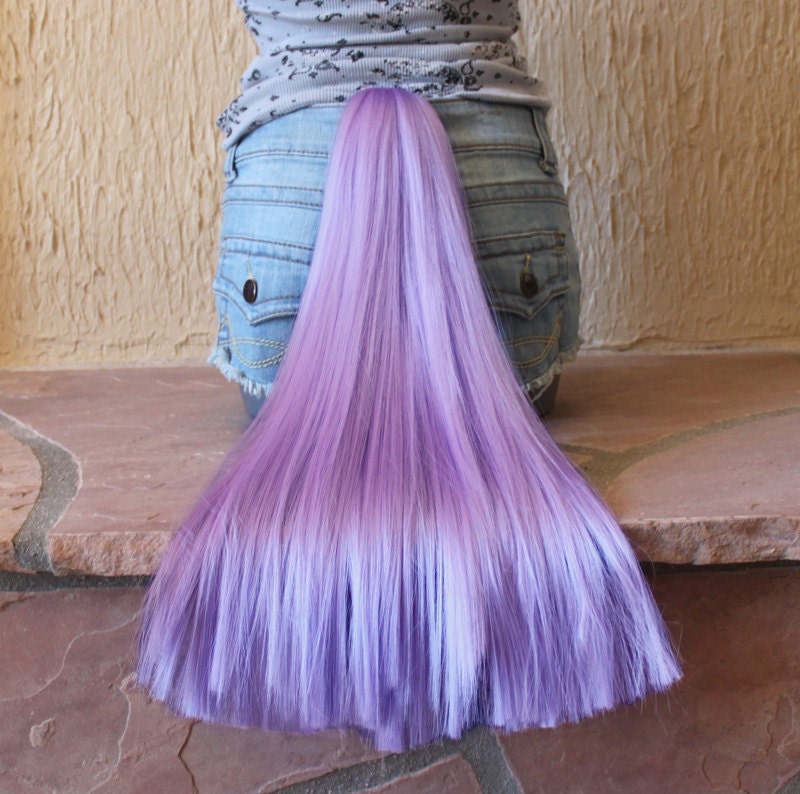 Light purple pony tail - clip on pony tail costume cosplay - my little pony - friendship is magic - purple horse tail