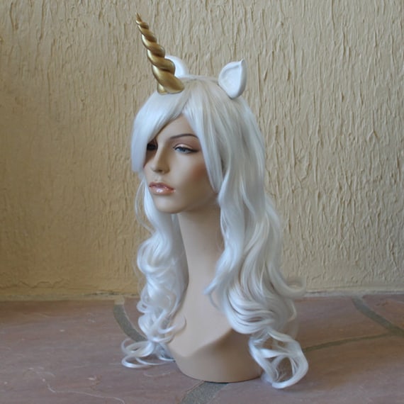 Unicorn costume wig - unicorn cosplay / horn / last unicorn costume / amalthea costume / soraka