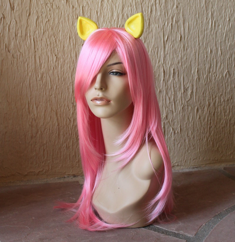 Fluttershy costume cosplay wig - soft pink wig / friendship is magic / my little pony cosplay / pegasus
