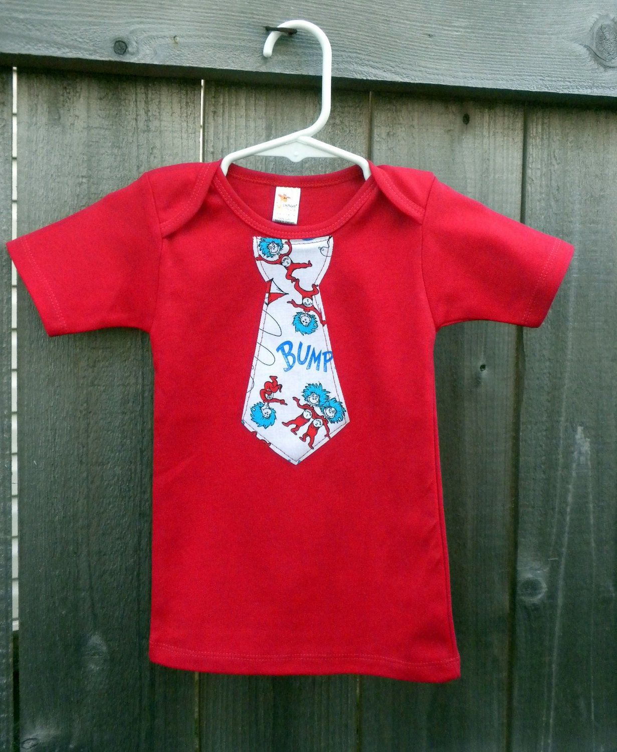 Dr. Seuss Thing 1 and Thing 2 Tie s/s or l/s Red Shirt - 0/3 mos. - 5T