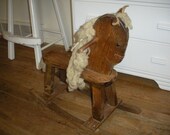 Primitive Child-Size Wood Rocking Horse