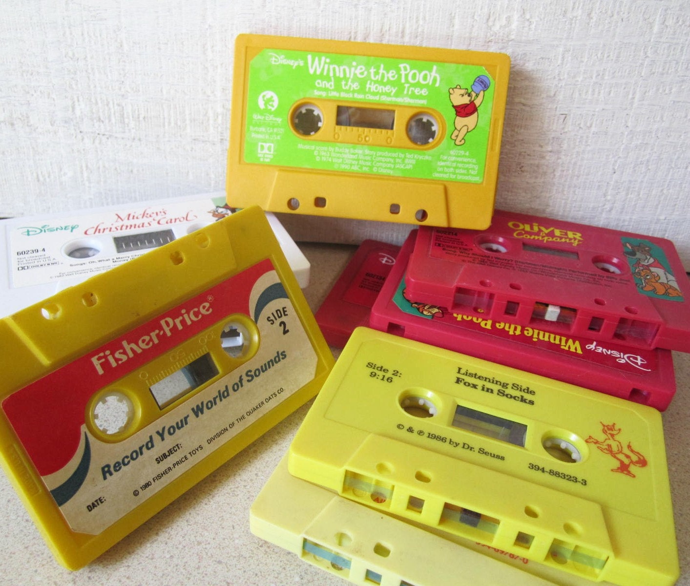 Vintage Disney Fisher Price Cassette Tapes Story Songs Winnie the Pooh Assortment PeachyChicBoutique on Etsy