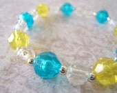 School Colors - vintage beads bracelet