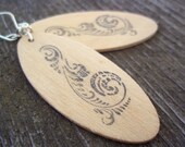Ornate Nature wood earrings