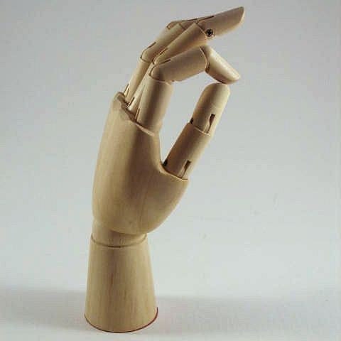 Wooden Mannequin Display Hand MEDIUM 8 inches SET of TWO - Manikin New