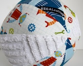 Robot Baby Ball with Organic Fabric and Chenille - 7 inch Size