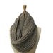 Hand  Knitted  Infinity Scarf Taupe Brown