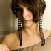 Octopussy Octopus long lace earrings
