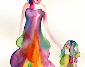 Print of Mother Daughter