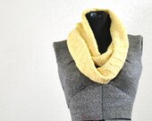 Yellow Scallops Cotton Knit - Lightweight Summer Scarf
