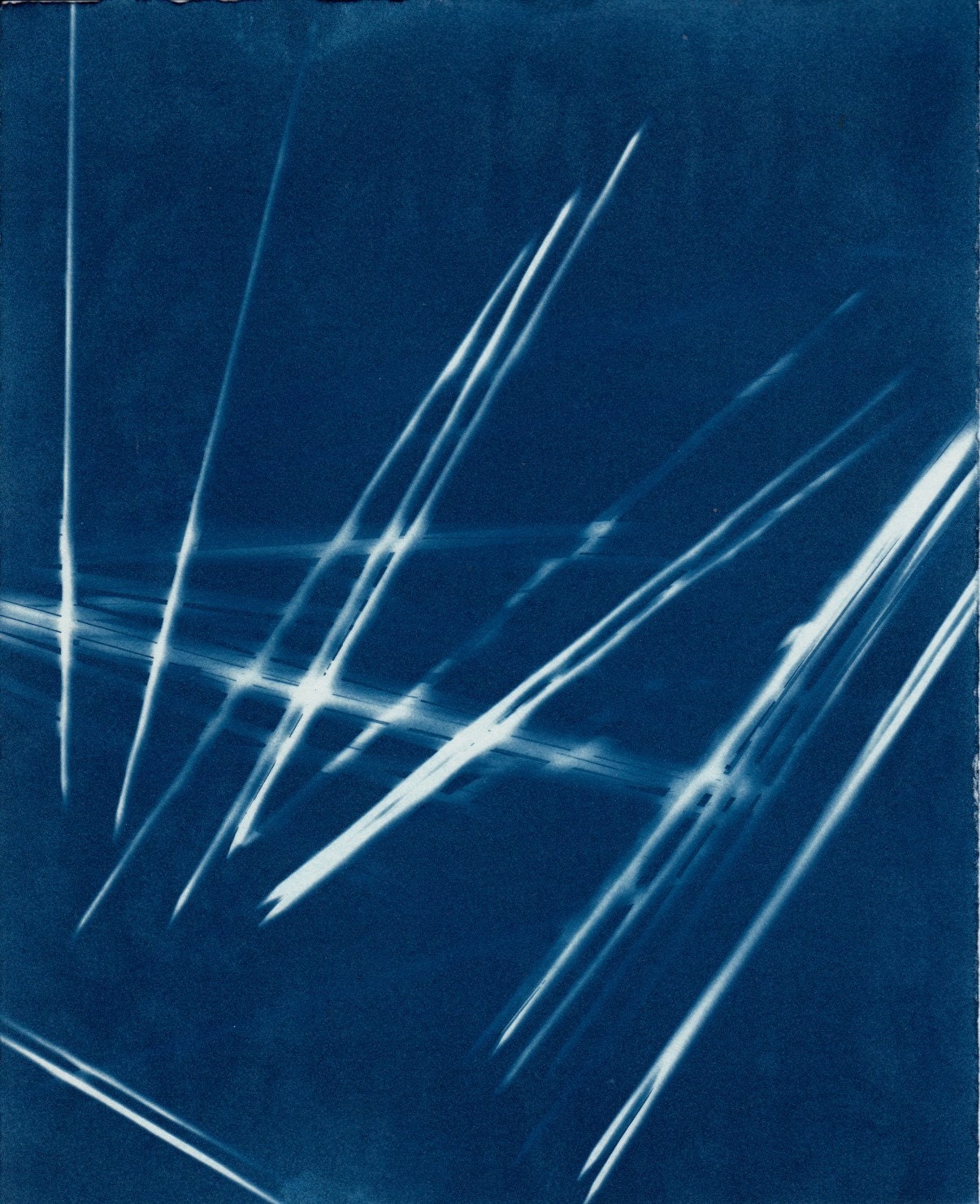 Cyanotype Game of Pick Up Sticks