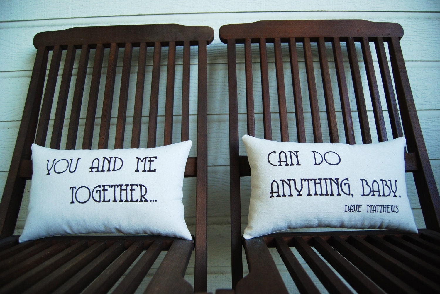 Dave Matthews- You and Me, Customizable lyric pillow