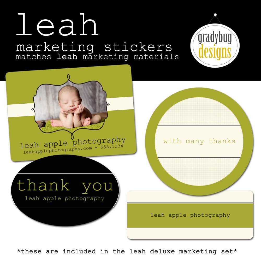 LEAH MARKETING STICKERS - Templates for Photographers - MpixPro Specs
