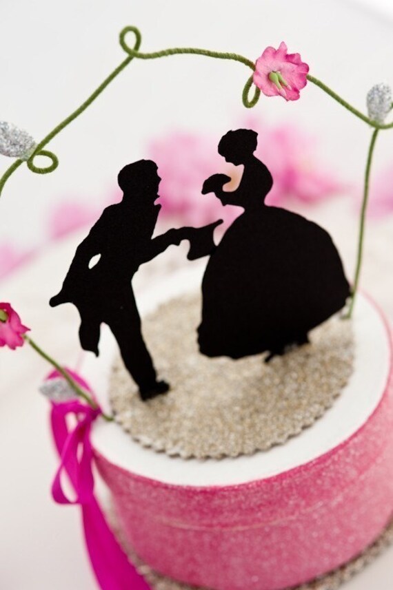 Just for Fun Silhouette Wedding Topper reserved for Michelle