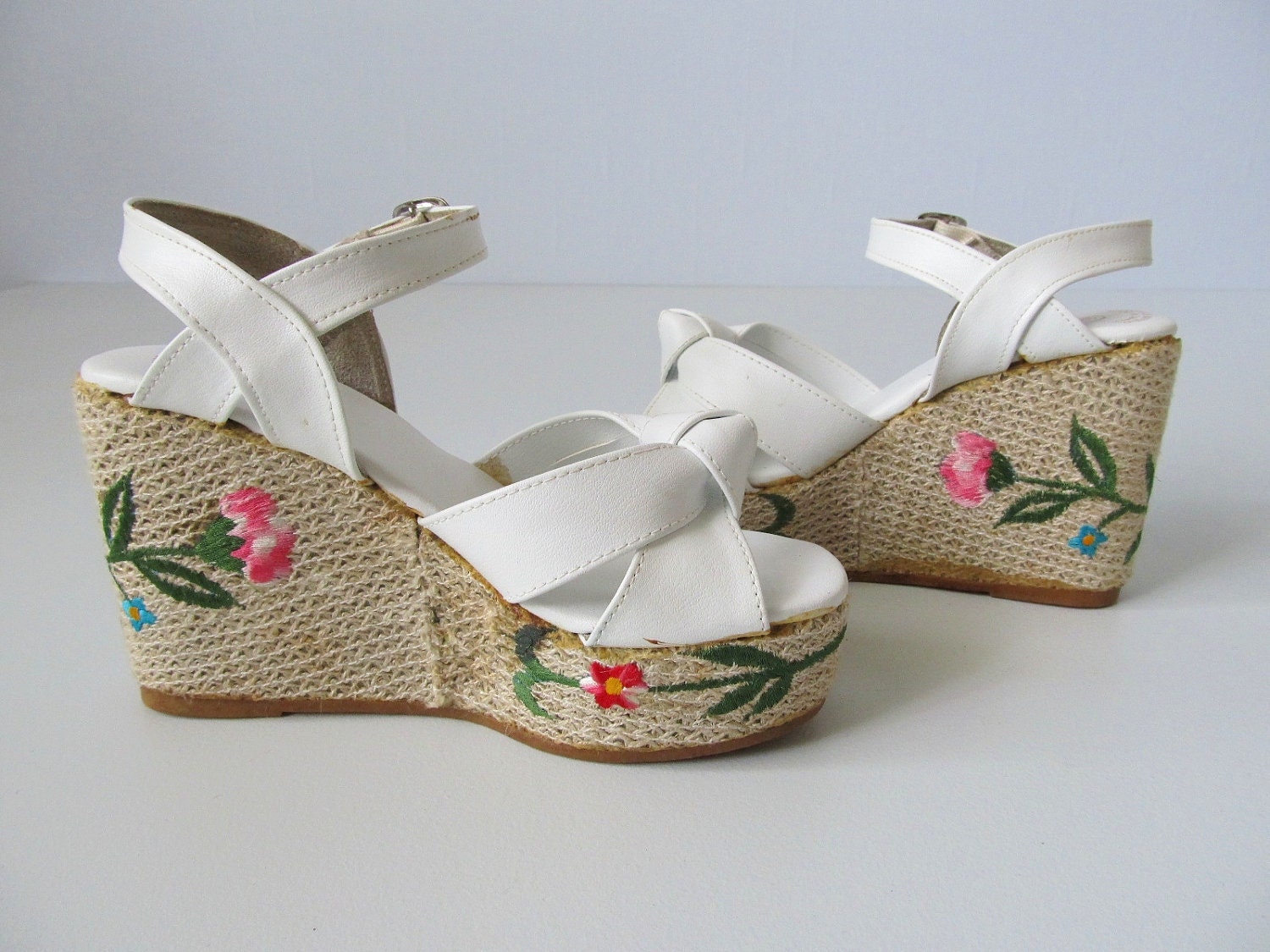 White Sandals / Platform Shoes / Wedge Sandals / Uptown Girl