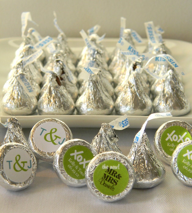 Custom Wedding Stickers - HERSHEY KISSES