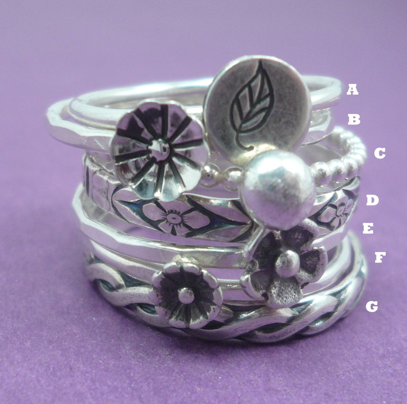Sterling Silver Stacking Ring -  Create Your Own Stack