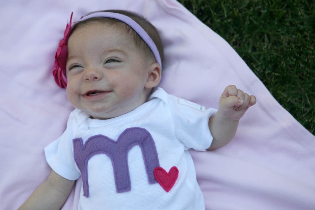 Custom Alphabet White Onesie/Tee
