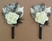 Reserved for STACEY - samples Art Deco and Crystal boutonniere