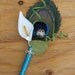 Peacock and Calla Lily Boutonniere