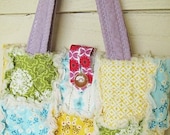 Purse, Rag Quilt Tote, Pick a Bunch, READY TO SHIP, all natural, fresh modern handmade