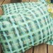 Queen Size Quilt with 2 Shams, Rag, Magnolia Lane, blue green cottage look, ALL NATURAL, fresh modern handmade