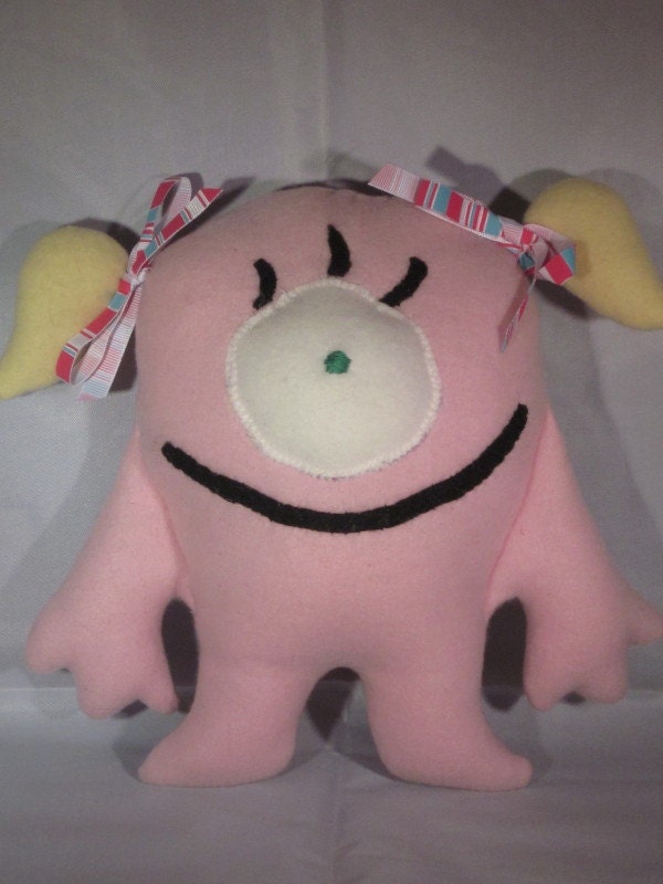 My First Pink Monster fleece toy