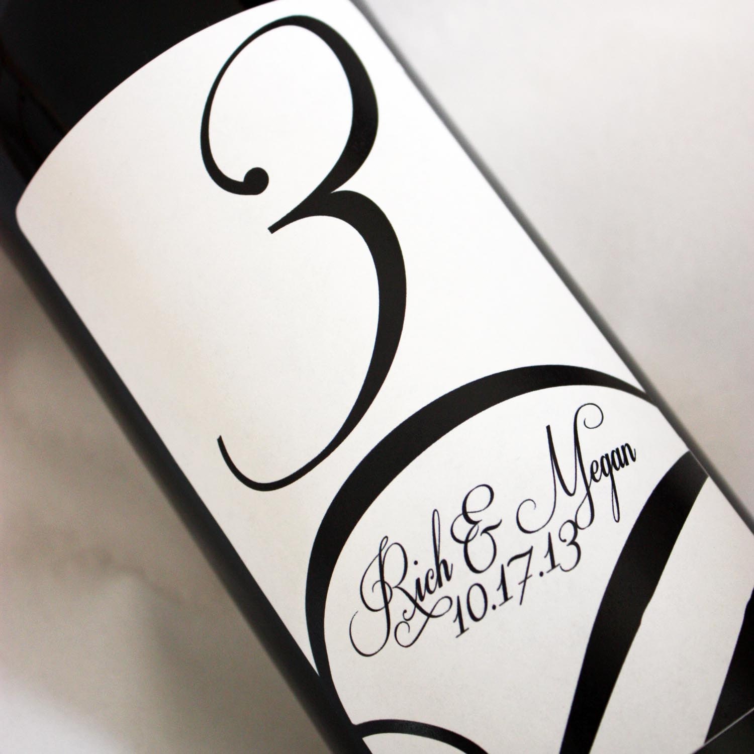 Table Number Wine Labels...1-10...Customize your Colors...Classic Swirl