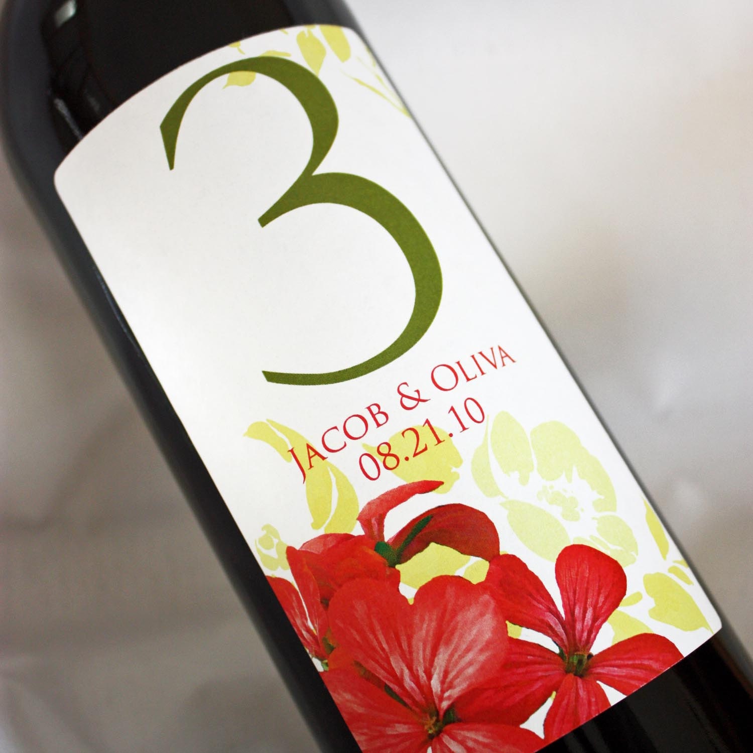 Table Number Wine Labels...1-10...Customize your Colors