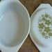 Vintage Pyrex Crazy Daisy 5 Pc Set .. Cinderella Mixing Bowls and Casserole Dish with Lid