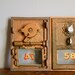 Vintage Post Office Box Door .. Brass