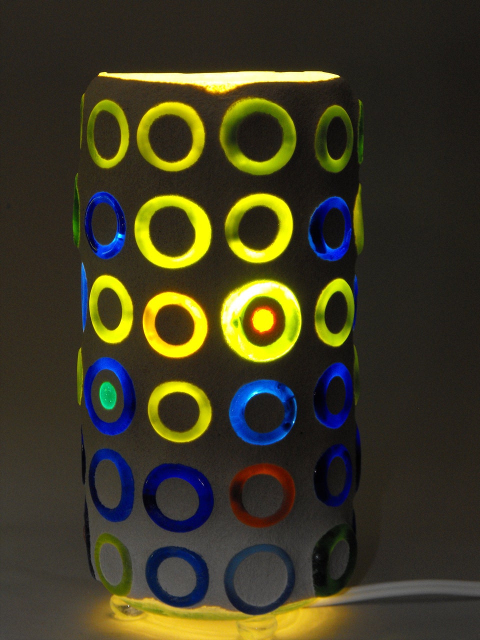 Recycled Glass Lamp - Full Circle Color Mix