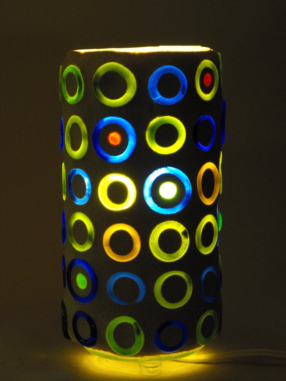 Recycled Glass Lamp - Full Circle Color Mix