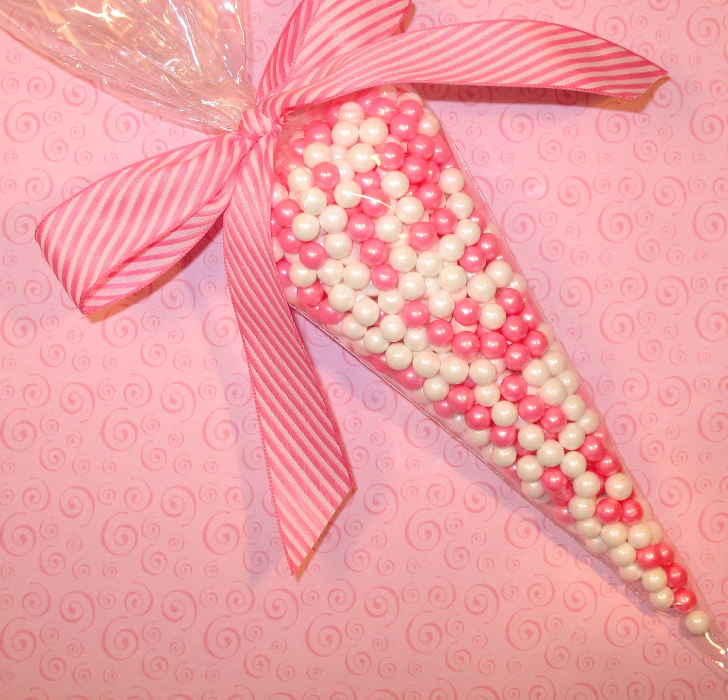 Cellophane Cone Shape Candy Bags  (10)