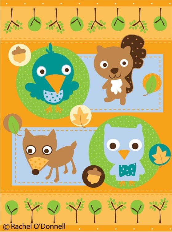 Nursery Art Print - Forest Friends