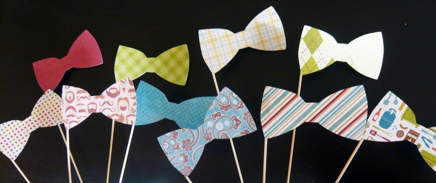 Photobooth Props. Photo Booth. Wedding Photo Props. Birthday. Mr Man Party. Bow Ties - Set of Ten