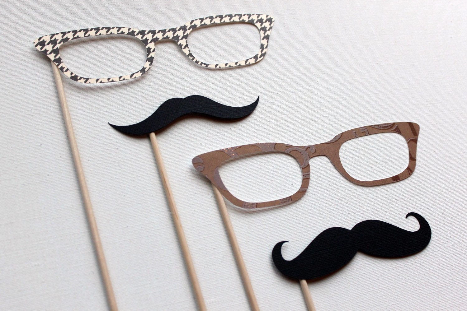 Photo Booth Props. Photobooth Props. Wedding Photo Booth. The Double Date - Photo Booth Props on a Stick