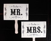 Mr. and Mrs. Double Sided Paddle Fans