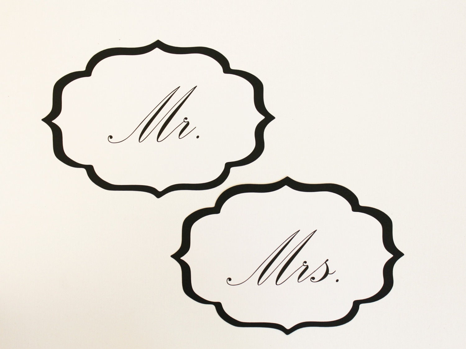 Mr and Mrs. Wedding Signs. Photo Booth Prop. Wedding Reception