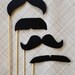 Movemeber Mustache on a Stick Collection - Set of Eight Mustaches on a Stick