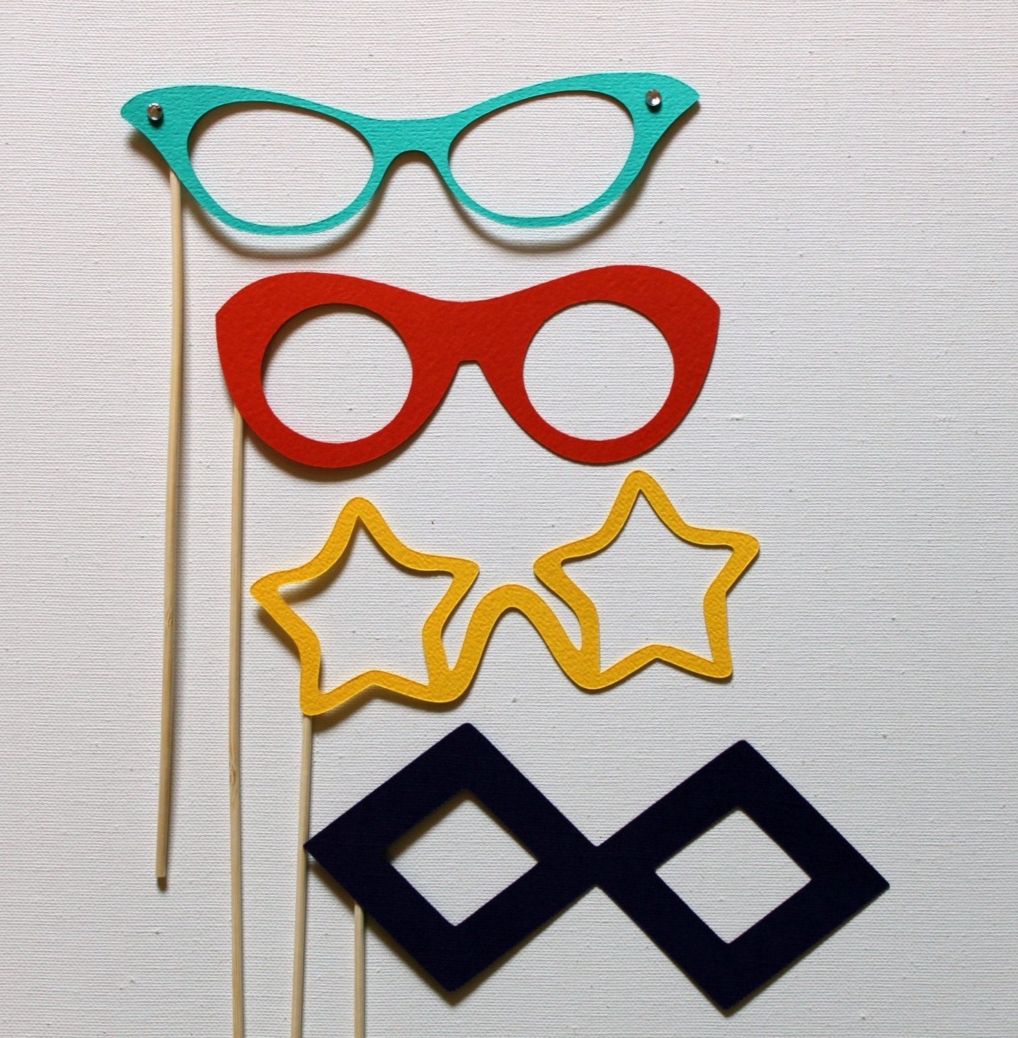 Photobooth  Party Prop Glasses - Set of Eight