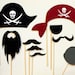 Photo Booth Props. Pirate PhotoBooth Prop Kit