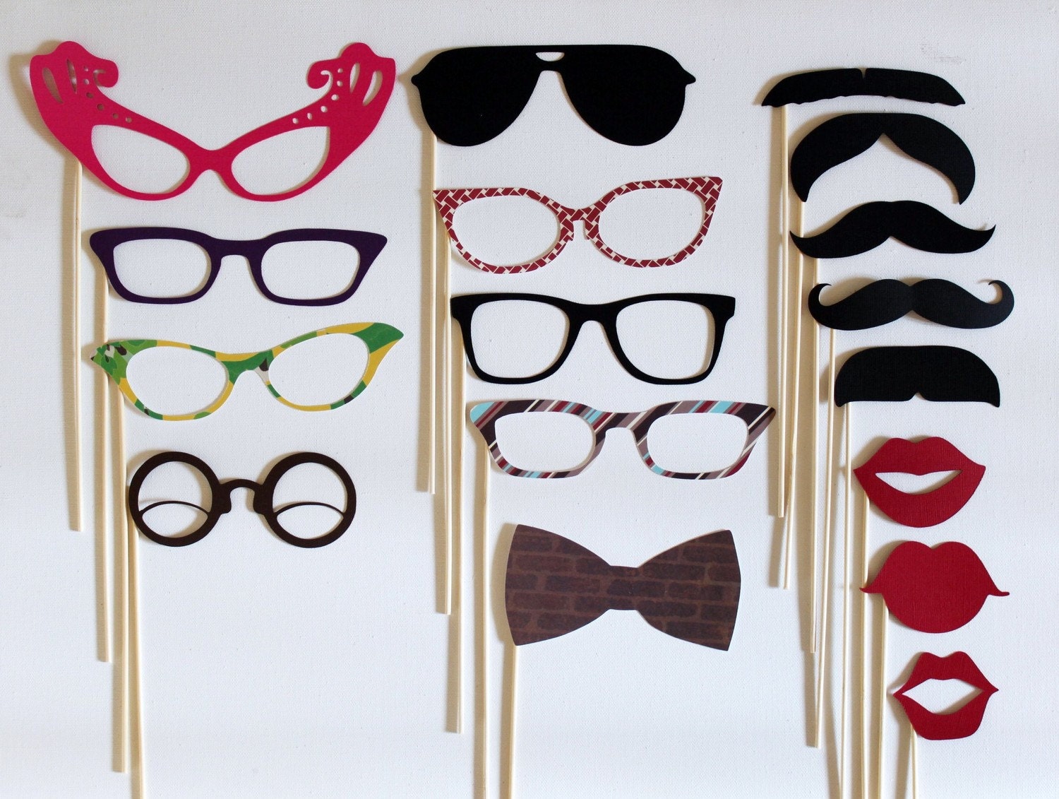 Mad Men Party on a Stick Kit - Seventeen Photobooth Party Props