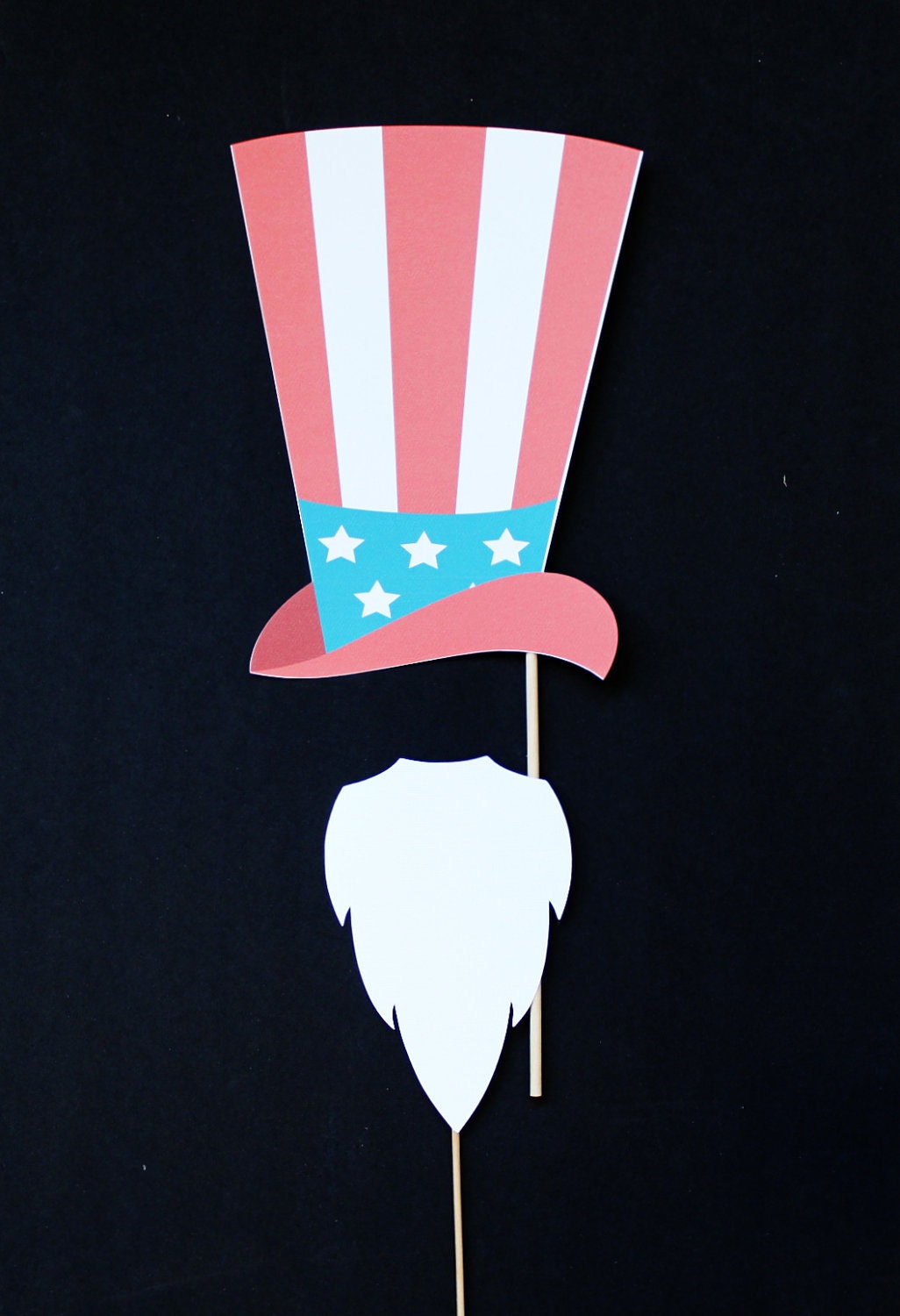 Vintage 4th of July Photobooth Props. Photo Props. Fourth of July Decorations