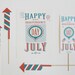 Vintage 4th of July Photobooth Props. Photo Props. Fourth of July Decorations