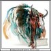 Wild Thing... Huge Feather Headdress in Aqua with Springbok Horns