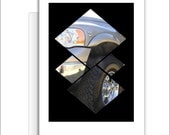 Fathers day card Mens Handmade  masculine car geometric diamond shaped