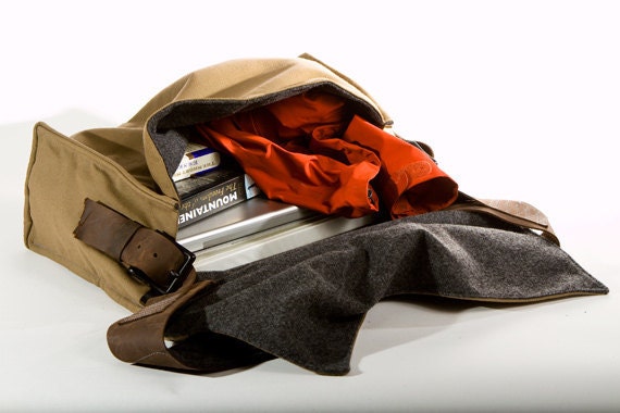 fullgive canvas and leather bag