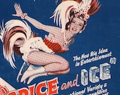 1955 Tivoli Theatre Program 'Spice & Ice' Ice Skating Performance Cabaret Burlesque Comedy