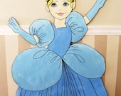 Cinderella Birthday Party Game - Princess - Pin The Crown on the Princess Il_170x135